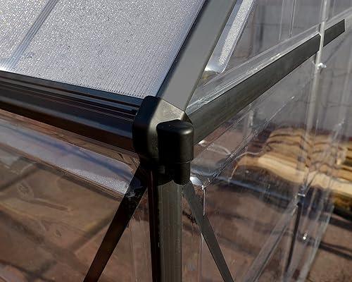 Miniatura 5 de Palram HG5504 - Invernadero híbrido, 6 x 4 x 7 pies, color plateado.