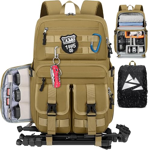 RAINSMORE Camera Bag Backpack for DSLR/SLR/Mirrorless Camera Bags for Photographers