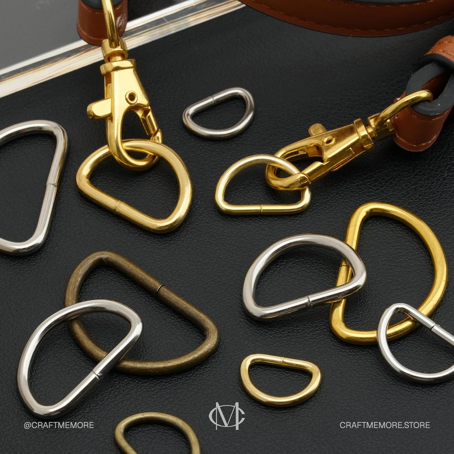 CRAFTMEMORE D-Ring Findings 5/8, 3/4 & 1 Inch Metal Non Welded D Rings for Belts Bags Lanyard Leathercraft Avail 4 Colors (3/4" x 20 Pack, Silver) - Image 7