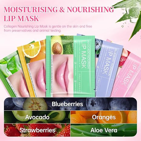 33 Stück Gesichtsmaske Tuchmasken Gesicht beauty set geschenke für frauen Gesichtsmasken Set mit Augenpads Lippenbalsam Lippenmaske Augencreme Maske Gesicht Gesichtspflege Geschenkset Frauen