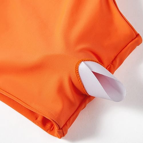 Miniatura 5 de MOOSLOVER Traje de baño de dos piezas con corte de un hombro y cintura alta para mujer