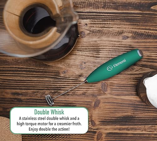 Miniatura 3 de Elementi Batidor de matcha para tu kit de matcha (pilas incluidas) - Juego de batidor de matcha y batidor de matcha, mezclador de bebidas para