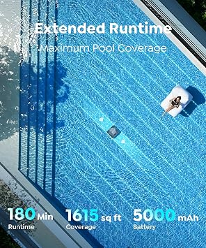 (2026 Upgrade) TALOSBO C1 Wall Climbing Robotic Pool Cleaner, Deep Gray