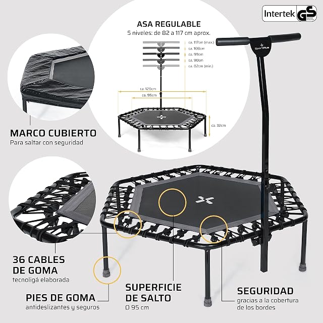 Foto 4 de 5 de SportPlus Fitness Trampolin SP-T-1100-A Anthrazit/Grau