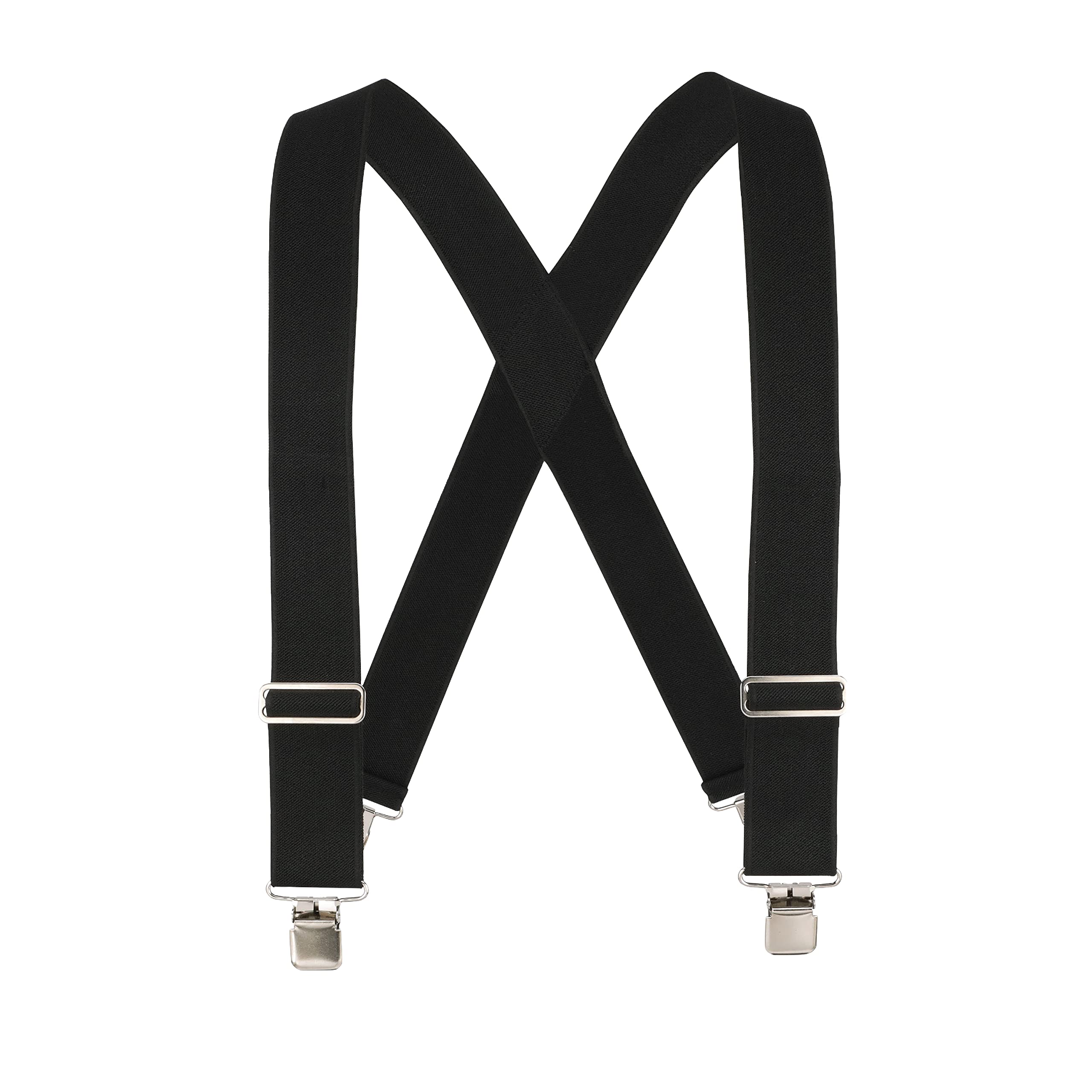 Welch Men's Elastic Clip-End 2 Inch Work Braces, Black