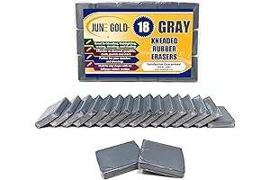 June Gold Charcol Erasers for Artists, 18 Pack