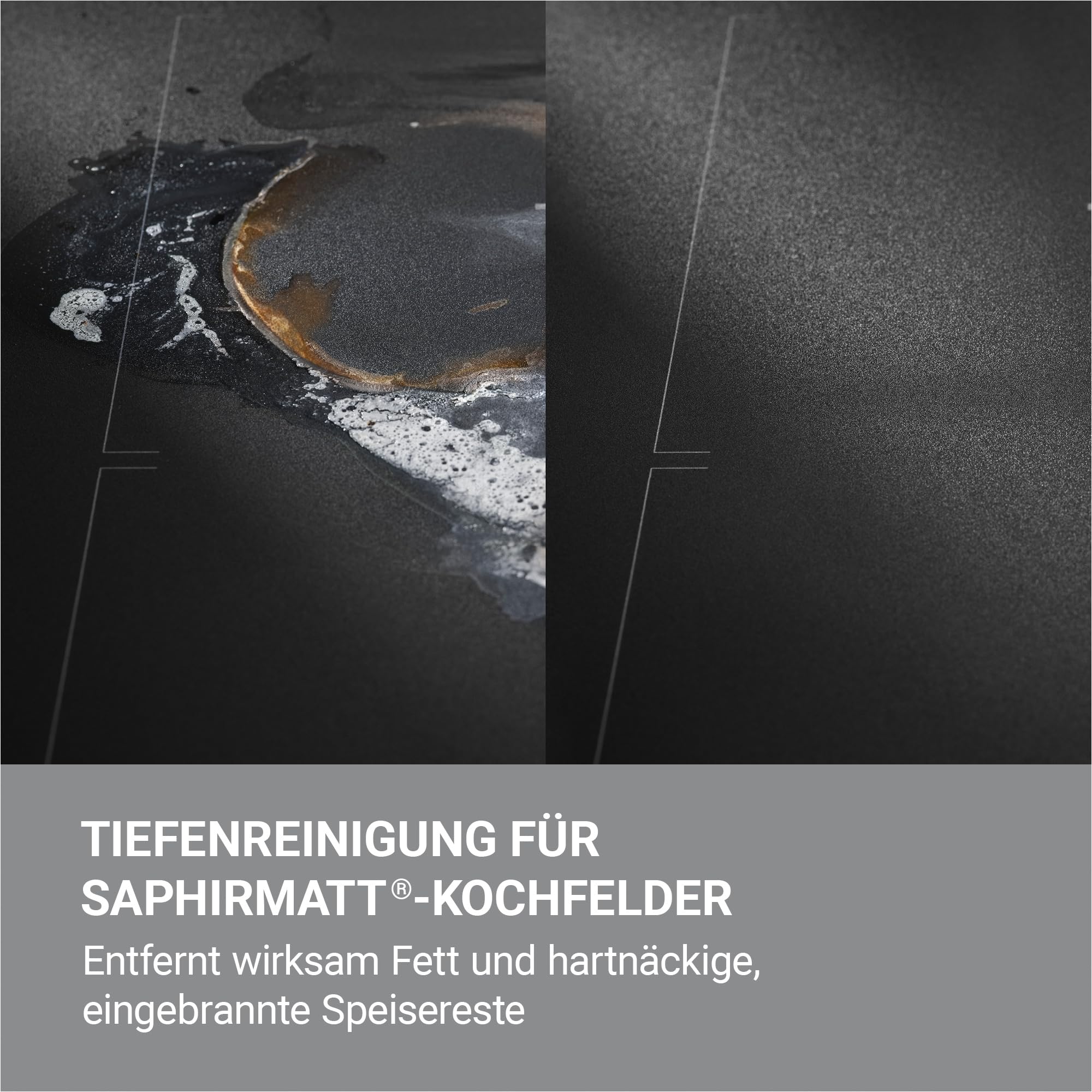 AEG MattCare Kochfeldreiniger 500 ml, Tiefenreinigung & Pflege für SaphirMatt®/SaphirMatt® SE Glaskeramik-Induktionskochfelder, entfernt Fett & Eingebranntes, M2HCMC01