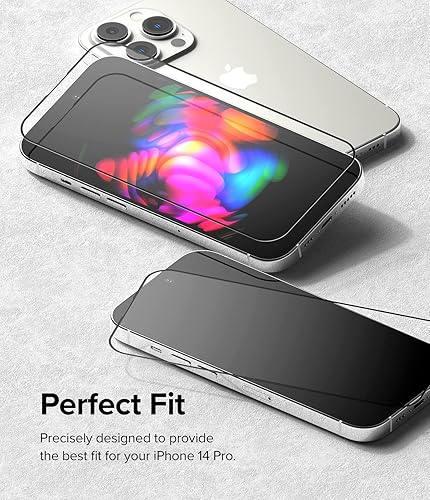 Miniatura 3 de Ringke Vidrio de cubierta completa [cobertura inastillable] compatible con iPhone 14 Pro protector de pantalla de 6.1 pulgadas, vidrio templado de