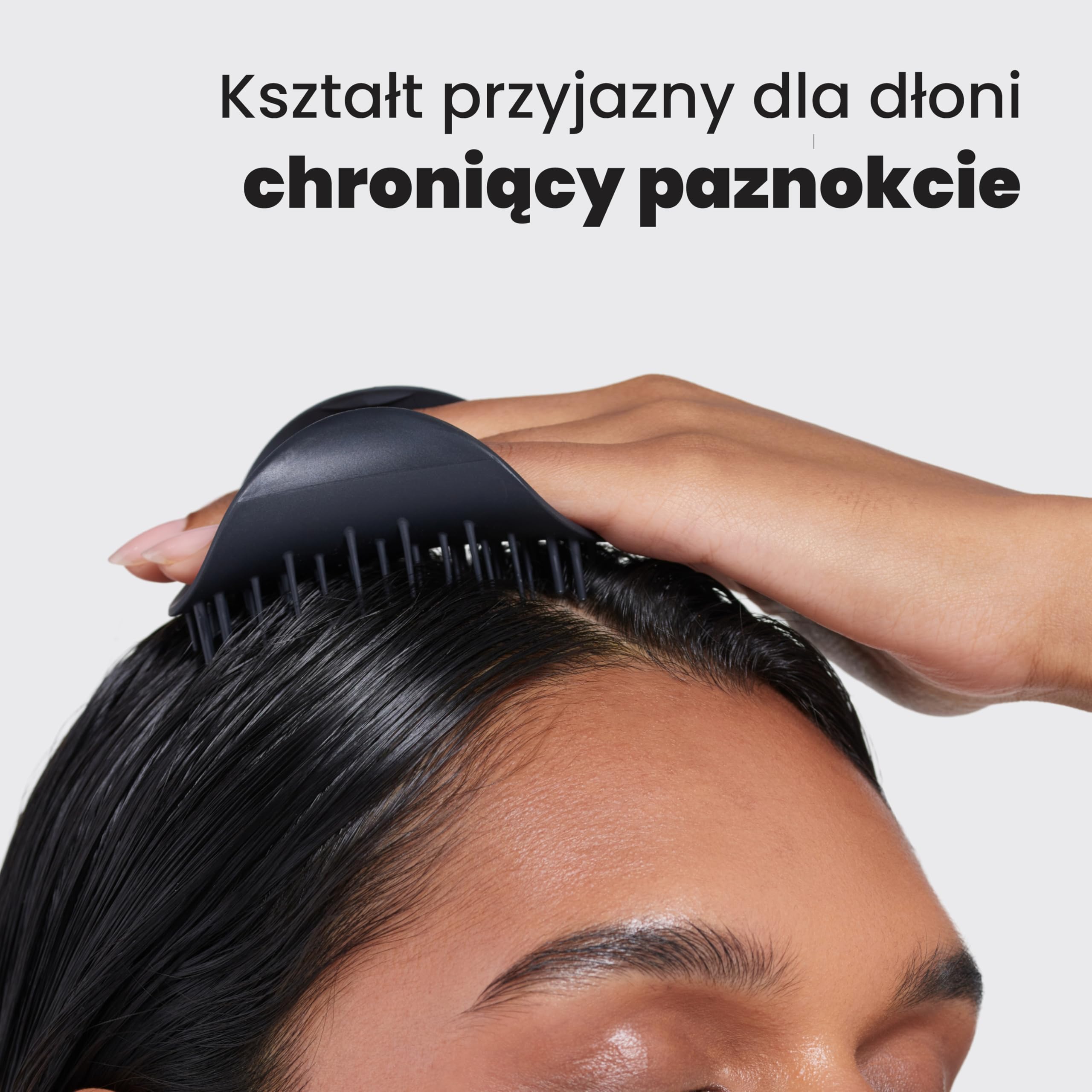 Tangle Teezer Scalp Exfoliator & Massager - Idealny do pielęgnacji włosów i detoksykacji skóry głowy - Usuwa brud i martwe komórki naskórka - Onyksowa czerń