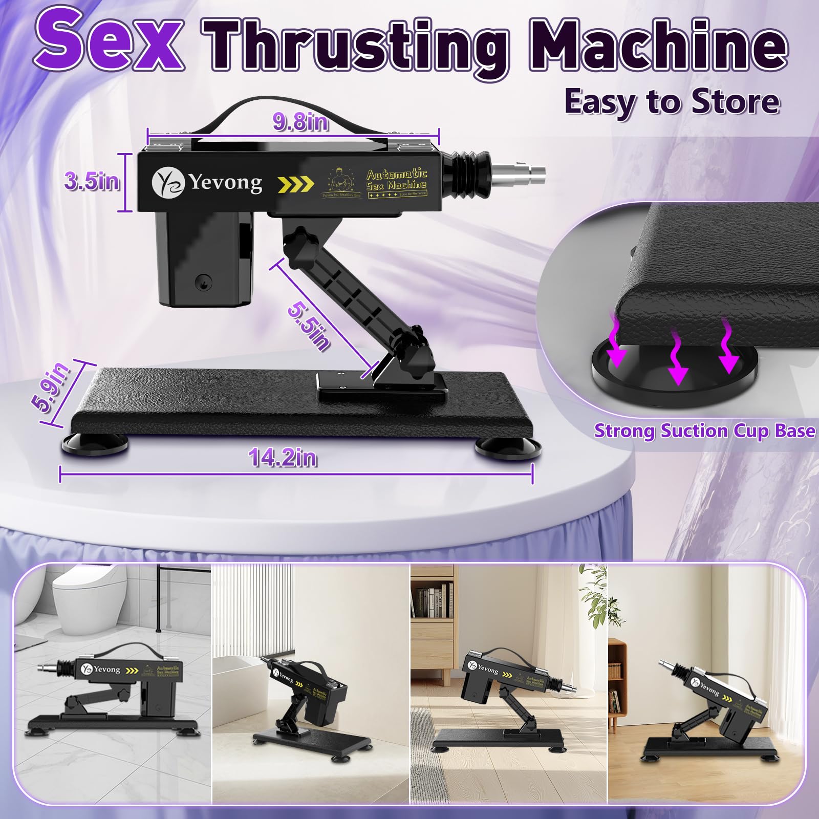 Sex Machine Thrusting Dildo Machine with Realistic Dildos, Fucking Machine for Man with 3XLR Connector,Love Machine for Women,Adult Sex Toy for Couple with 7 Accessories