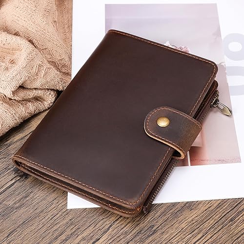 Miniatura 2 de Polare - Soporte para pasaporte de viaje de cuero de grano completo con bolsillo con cremallera YKK, funda para pasaporte, bloqueo RFID, cartera