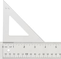 Vista 2 de Westcott Triángulo de estireno, 4.0 in, 45/90 grados, transparente (S450-4)