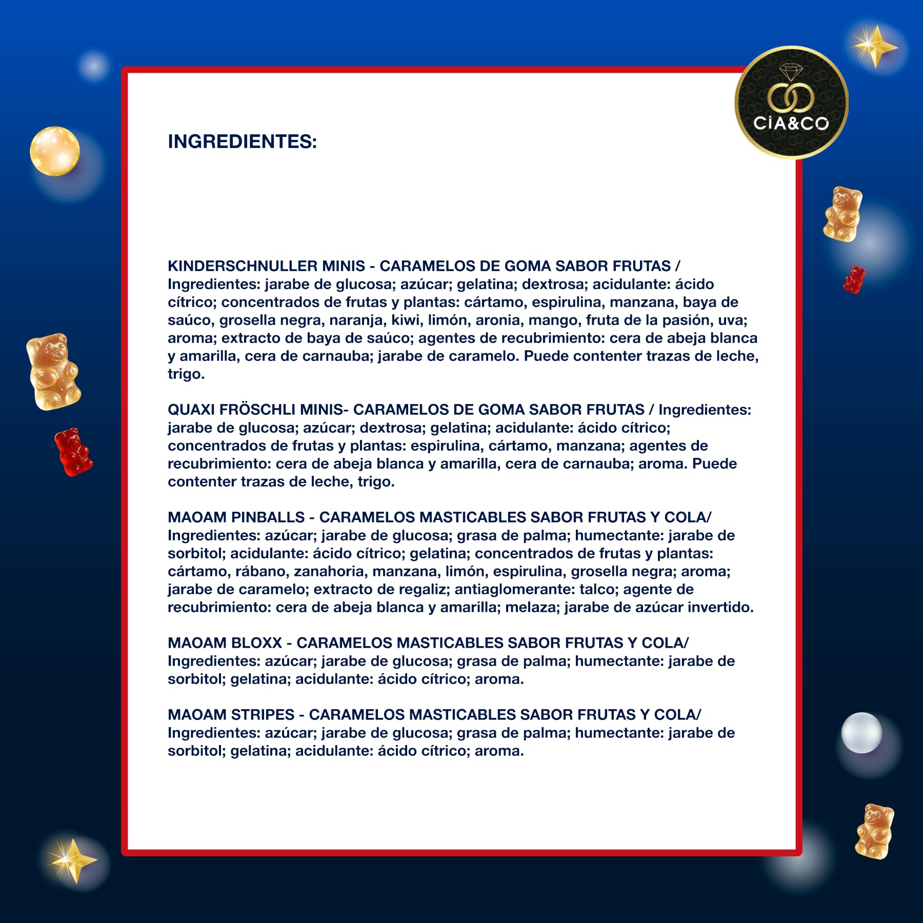 Calendario de Adviento HARIBO 2025 Brilla en la Oscuridad 24 Bolsitas Caramelos de Goma Variados 300 g