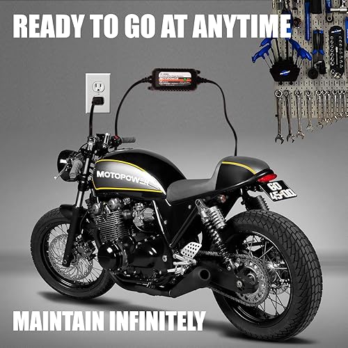 Miniatura 7 de MOTOPOWER MP00205C 12V 800mA Cargador de batería automático, mantenedor de batería, cargador de goteo y desulfatador de batería