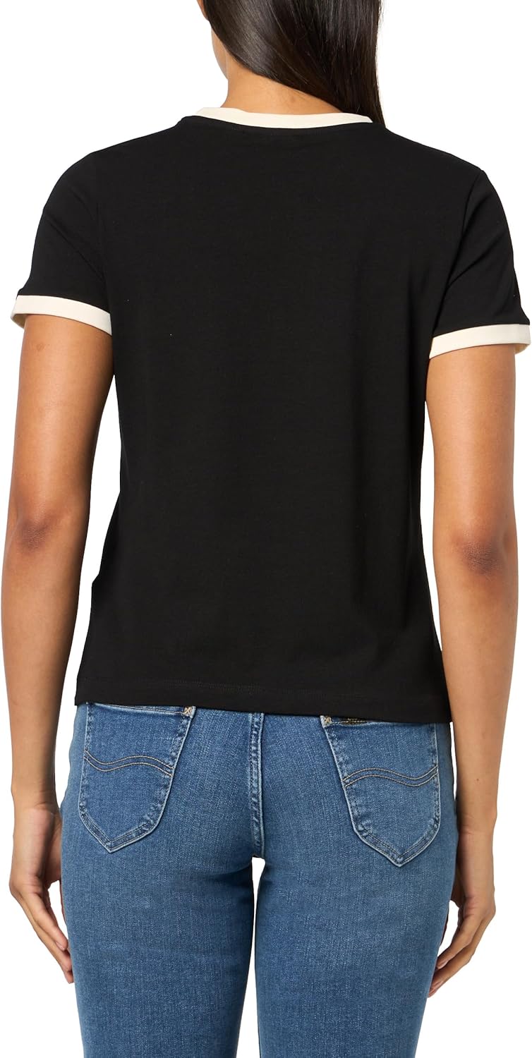 GUESS Women's Eco Short Sleeve Carmen T-Shirt Large Jet Black image 2 of 3 B0F6RFBKYV