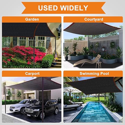 Miniatura 7 de Storystore Tela de sombra 40% con ojales, 10 pies x 16.4 pies, lona de malla para jardín, para invernadero, cubierta, patio, plantas, flores, pollo