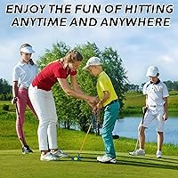 Vista 8 de Juego de palos de golf para niños PGM - Puede golpear bolas reales, juego de 3 piezas incluye madera, hierro y putter, ideal para niños y niñas