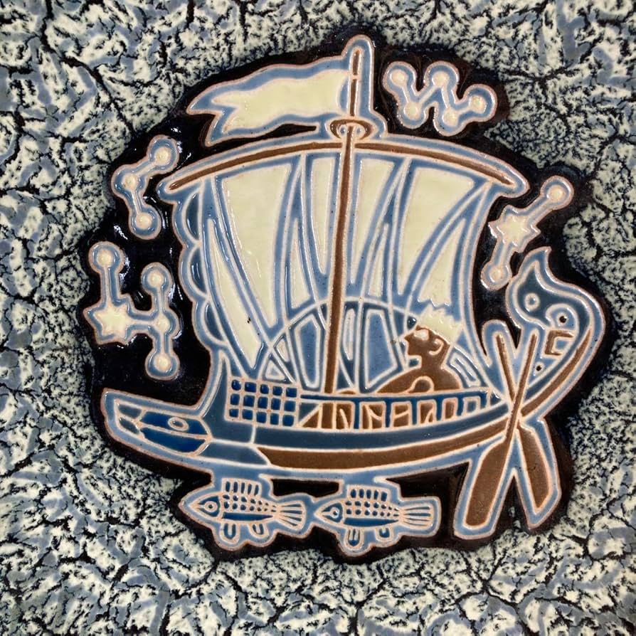 【期間特別価格】孤高の陶芸家　名窯　有田年木庵　松本佩山作　釉彩古代船文　飾皿 Amazon.co.jp: 松本佩山孤高の陶芸家 日本の銘窯 有田年木庵