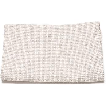 LinenMe Waffle Pique Hand Towel - Hand Towels Natural Half Linen 53% Linen 47% Cotton - Sauna Towel for Men and Women - Bath Towel Shower Towel Sauna Towel - Natural Beige 65 x 130 cm