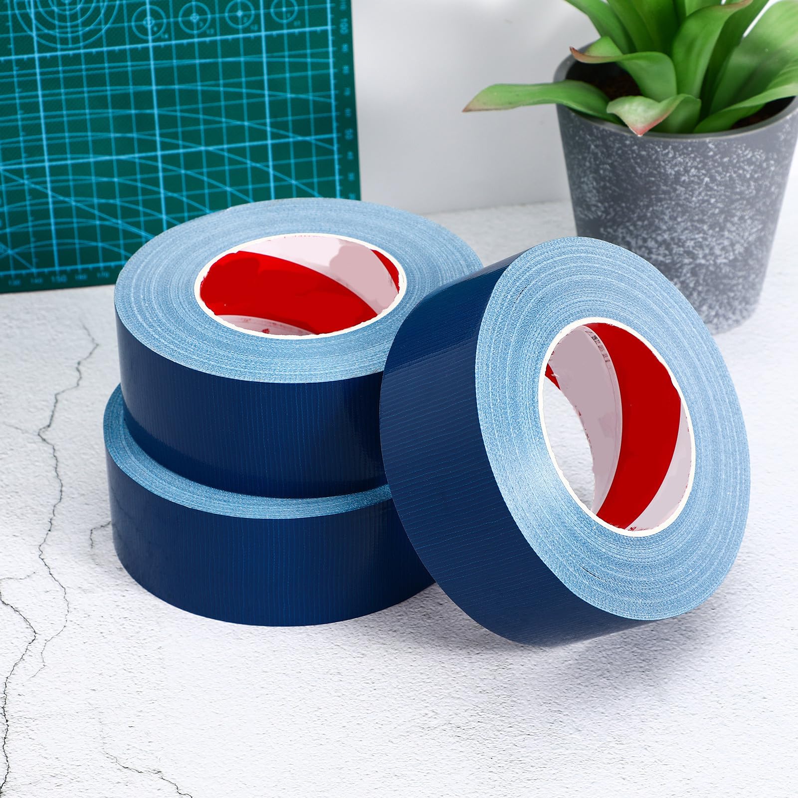 BESPORTBLE 3 Rouleaux Ruban Adhésif de Canalisation Bleu, 50mm X 5m,