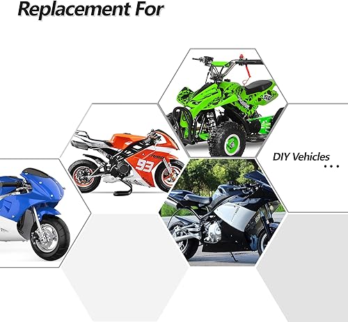 Miniatura 6 de Tubo de escape de silenciador de 2 tiempos con cámara de expansión, diseño en ángulo con junta de tubo, compatible con bicicletas de bolsillo CAG