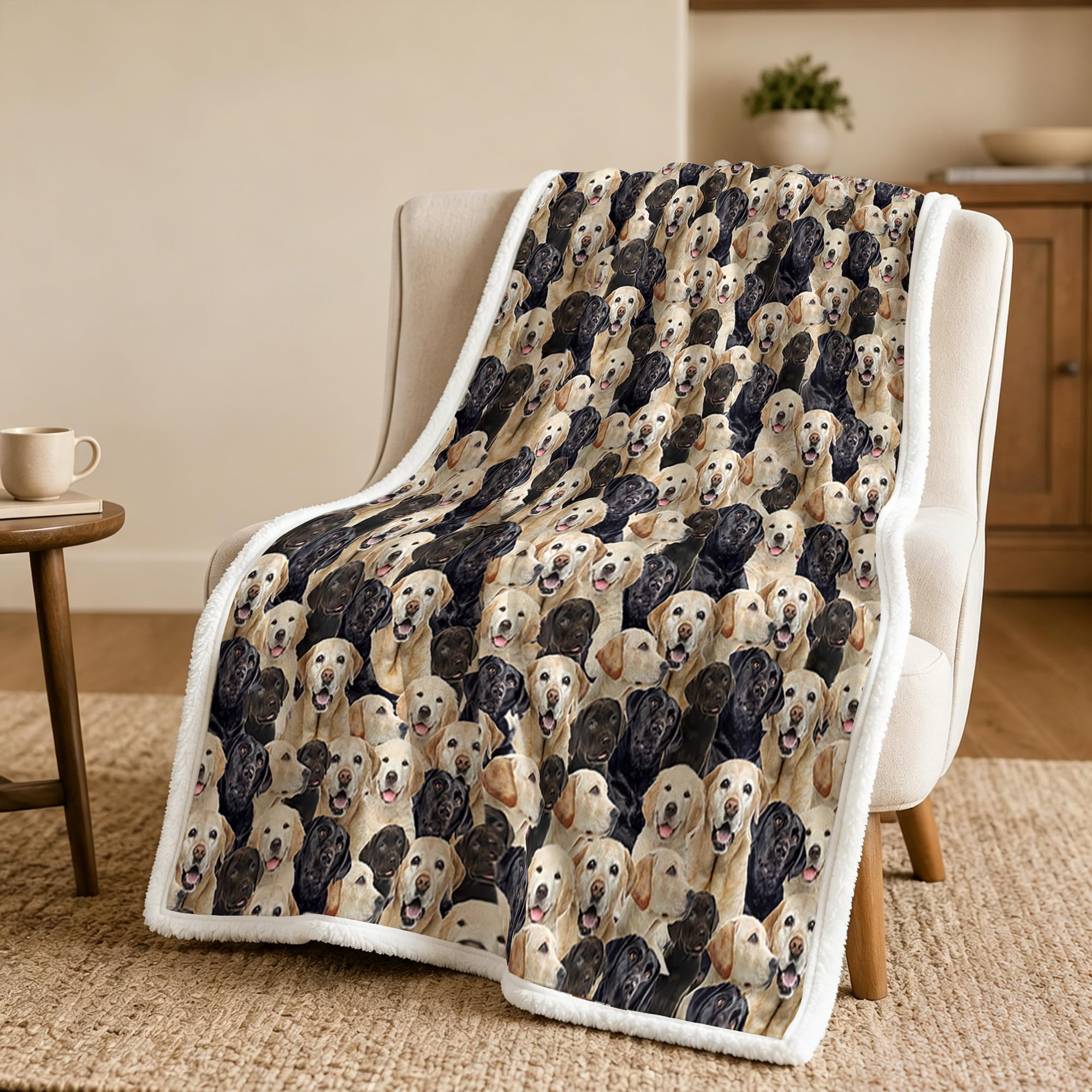 Blessliving Labrador Retriever Throw Blanket, Dog Animal 50X60, Single
