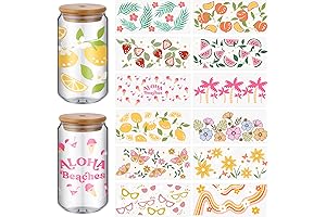 UV DTF Cup Wrap Transfer Sticker for Glass: Adorns Glasses with Vivacity and Protection