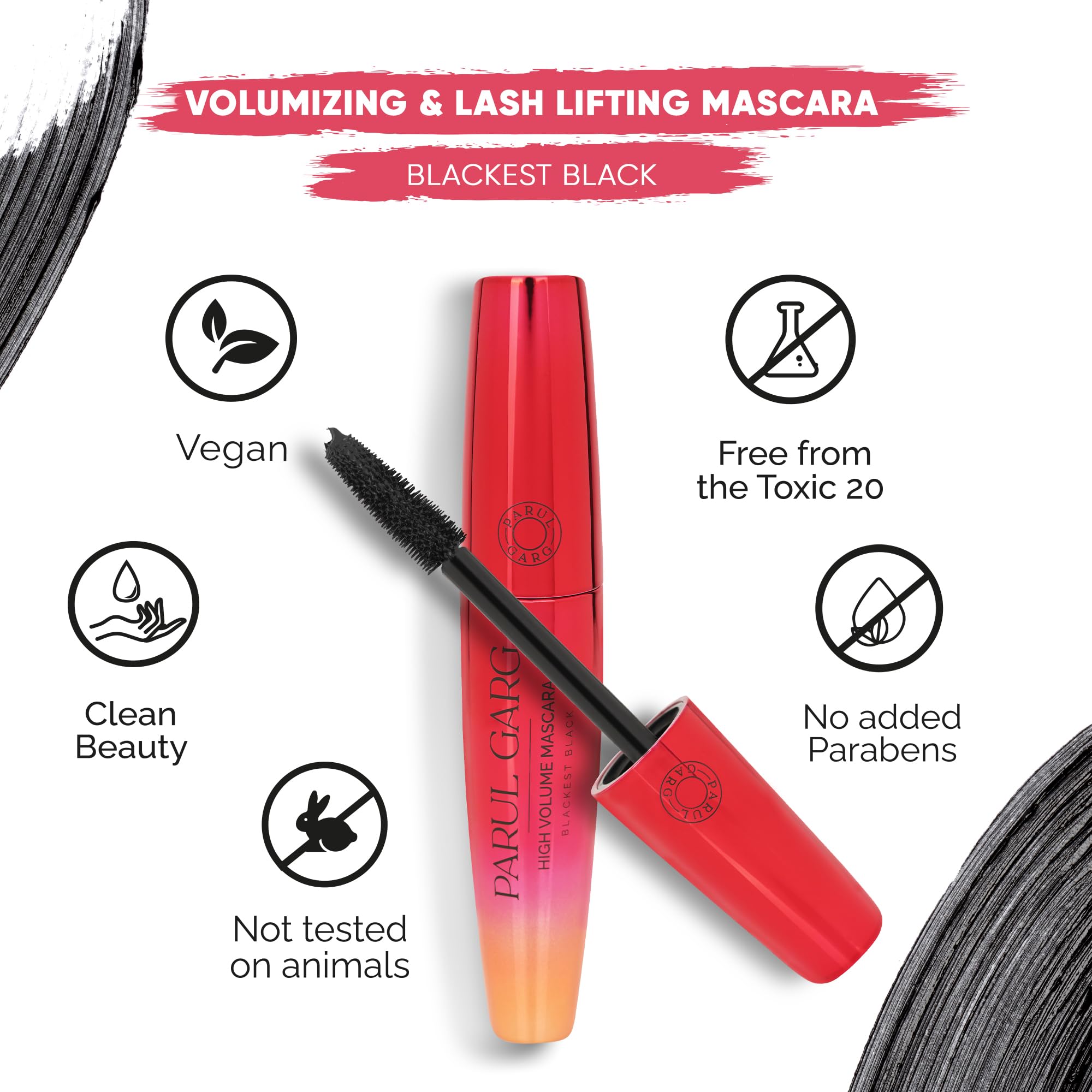 Parul Garg Beauty High Volume Mascara | Volumizing, Lengthening & Smudge-Proof | Intense Black Mascara for Bold Lashes | Everyday Waterproof Eye Makeup - Image 4 thumbnail