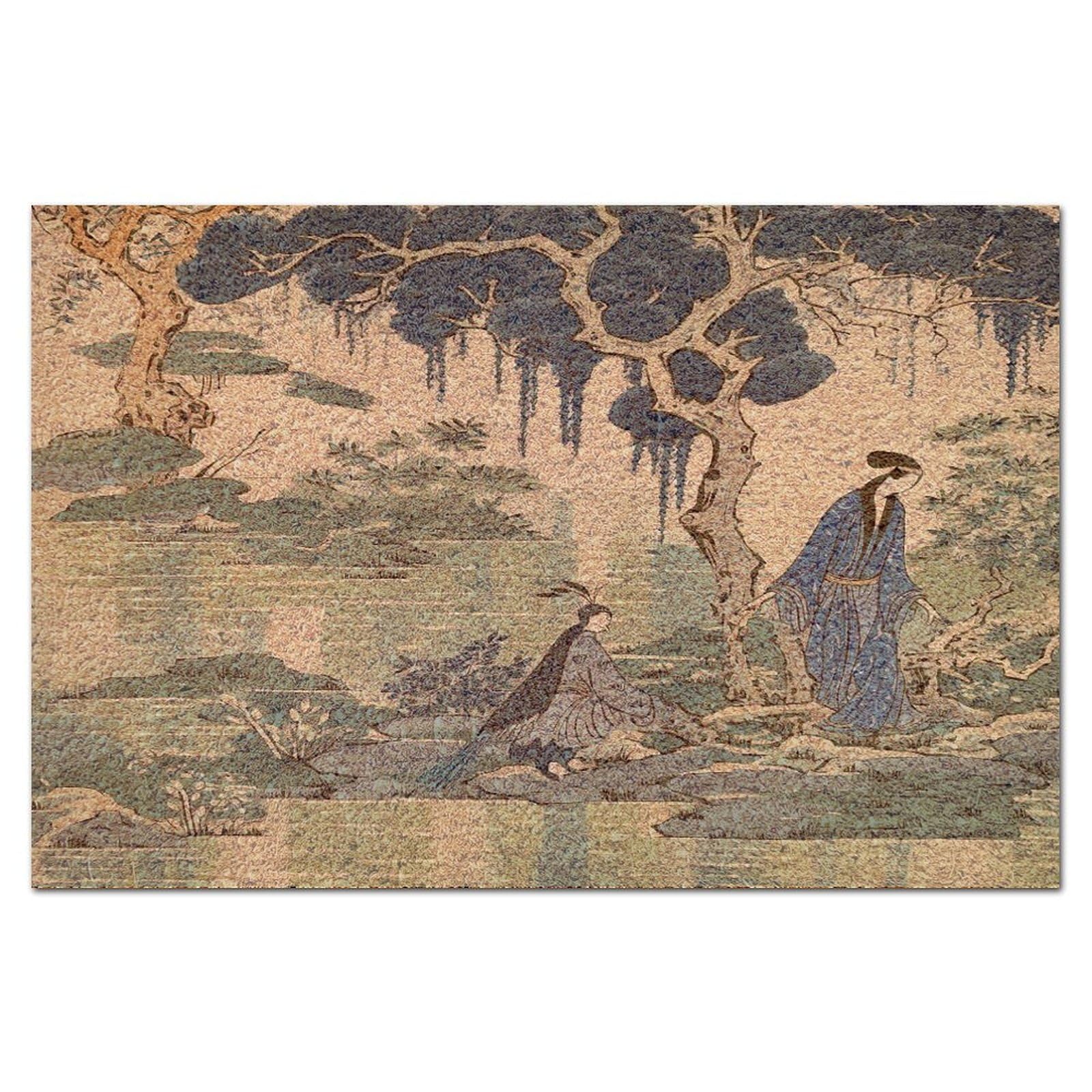 Paillasson extérieur lourd anti-saleté tapis de coco Sian Dynasty bleu vert