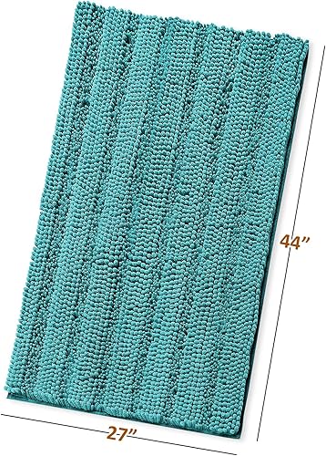 Miniatura 3 de Clara Clark Tapetes para baño de felpilla, tapetes de baño de felpa ultra suaves, lavables a máquina, con parte trasera antideslizante, 44 x 26