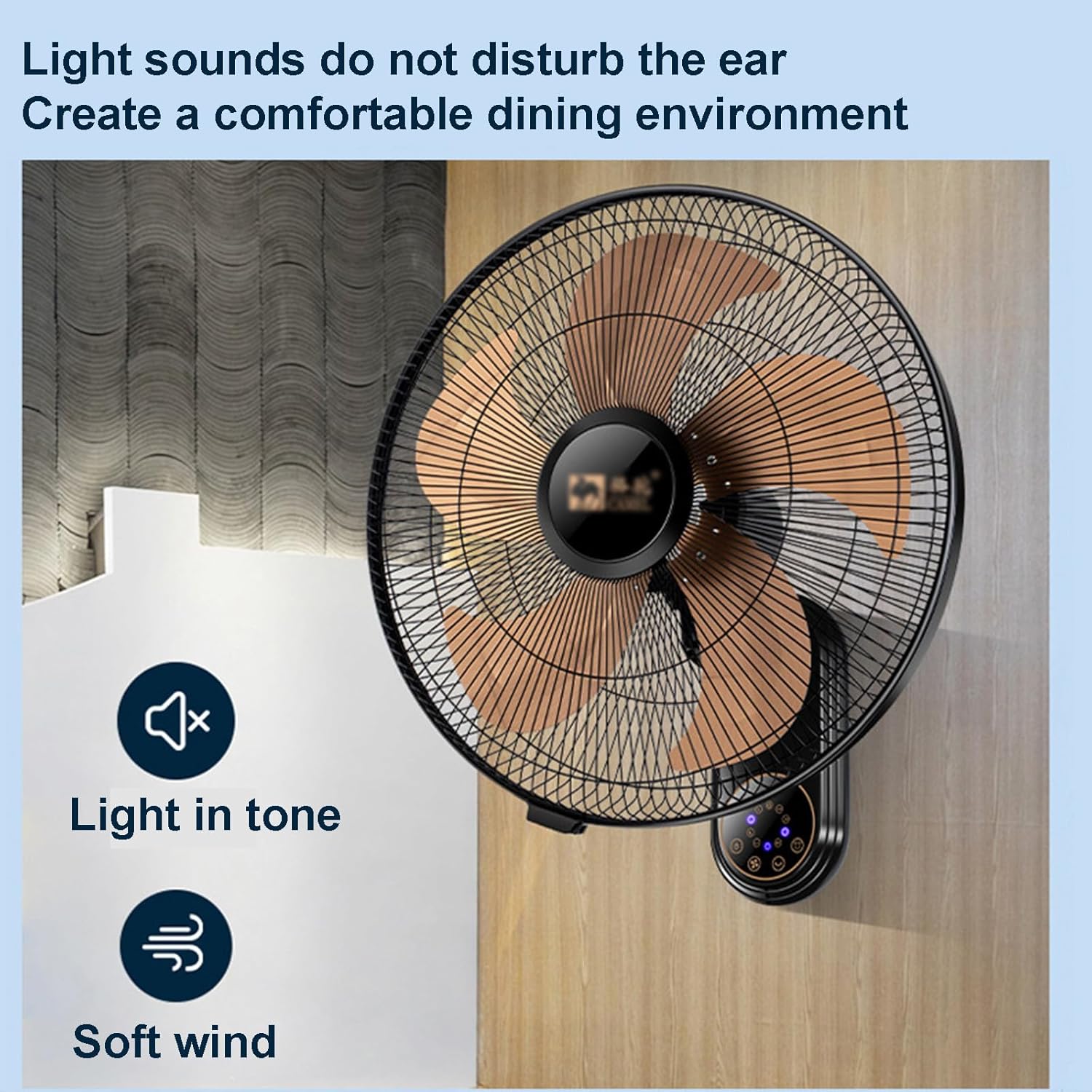 Cooling Wall Fan with Remote Control Quiet Air Circulator Fan, Wall Mounted Fan with 3 Speed 16/20 Inch Home Heavy-Duty Electric Fan, Powerful Oscillation Fan for Office, Low Noise