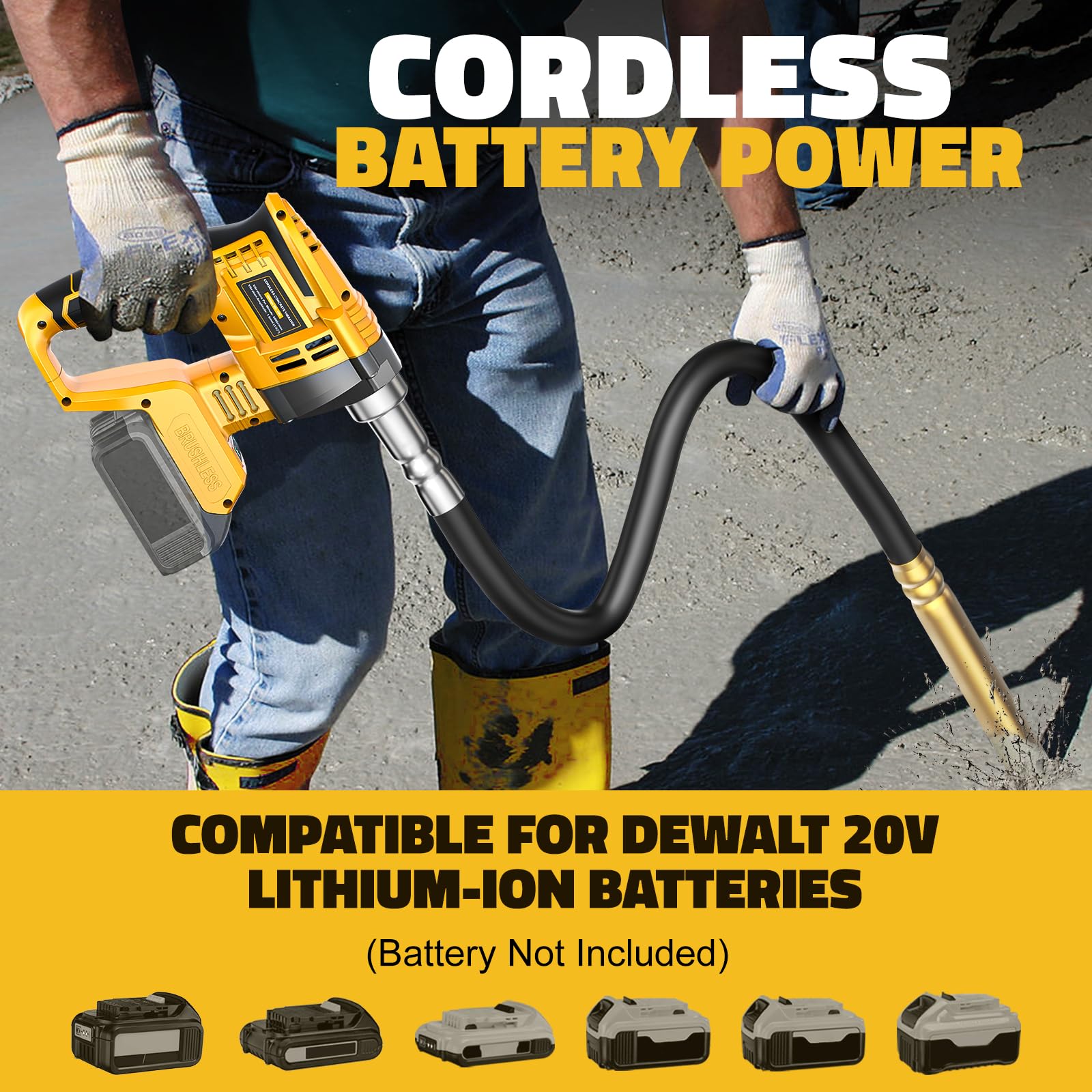 LIVOWALNY Concrete Vibrator - Powerful Air Bubble Removal -4 LIVOWALNY Concrete Vibrator - Powerful Air Bubble Removal -4