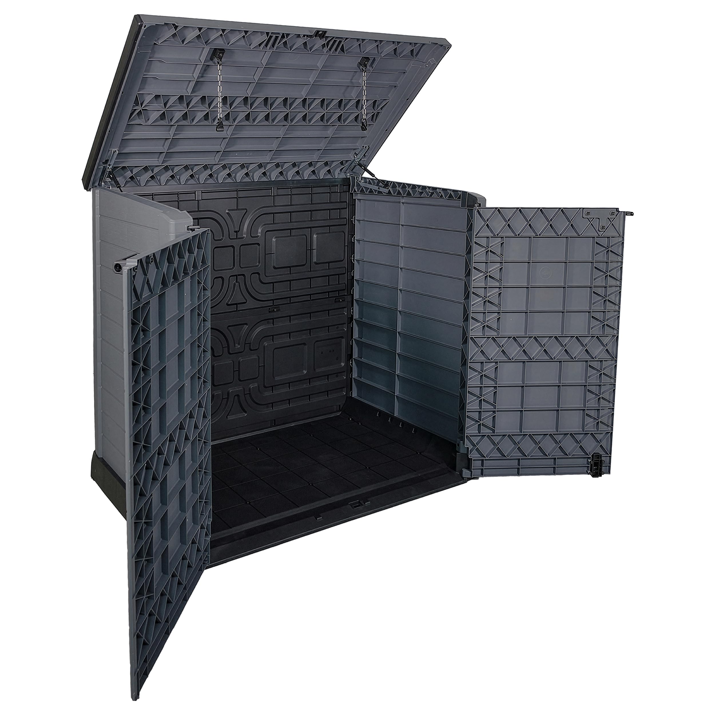 Duramax - Arcón cubre cubos exterior - 1200 L - PVC - color gris claro