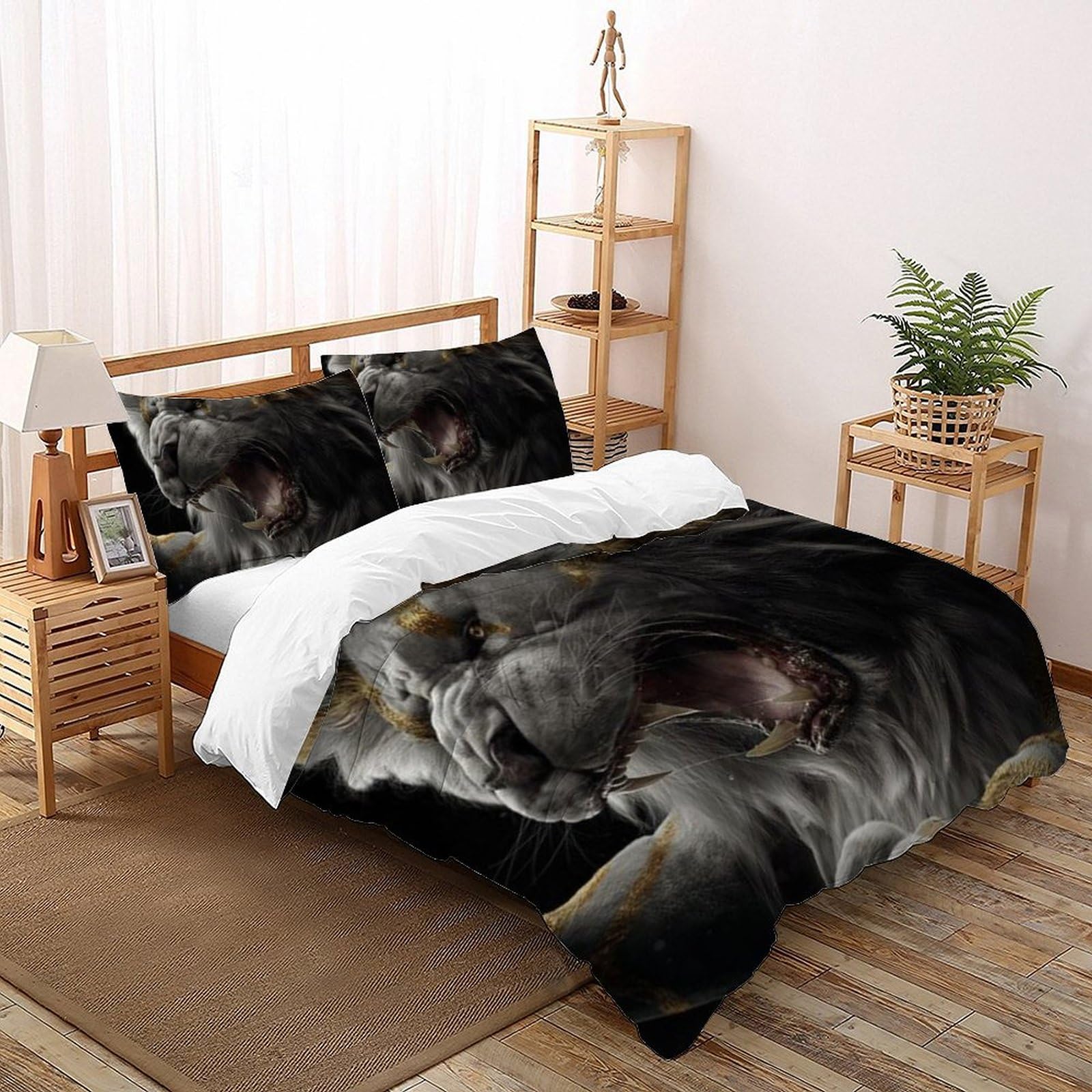 Housse de couette Animaux Land 3D microfibre 220x240cm avec taie
