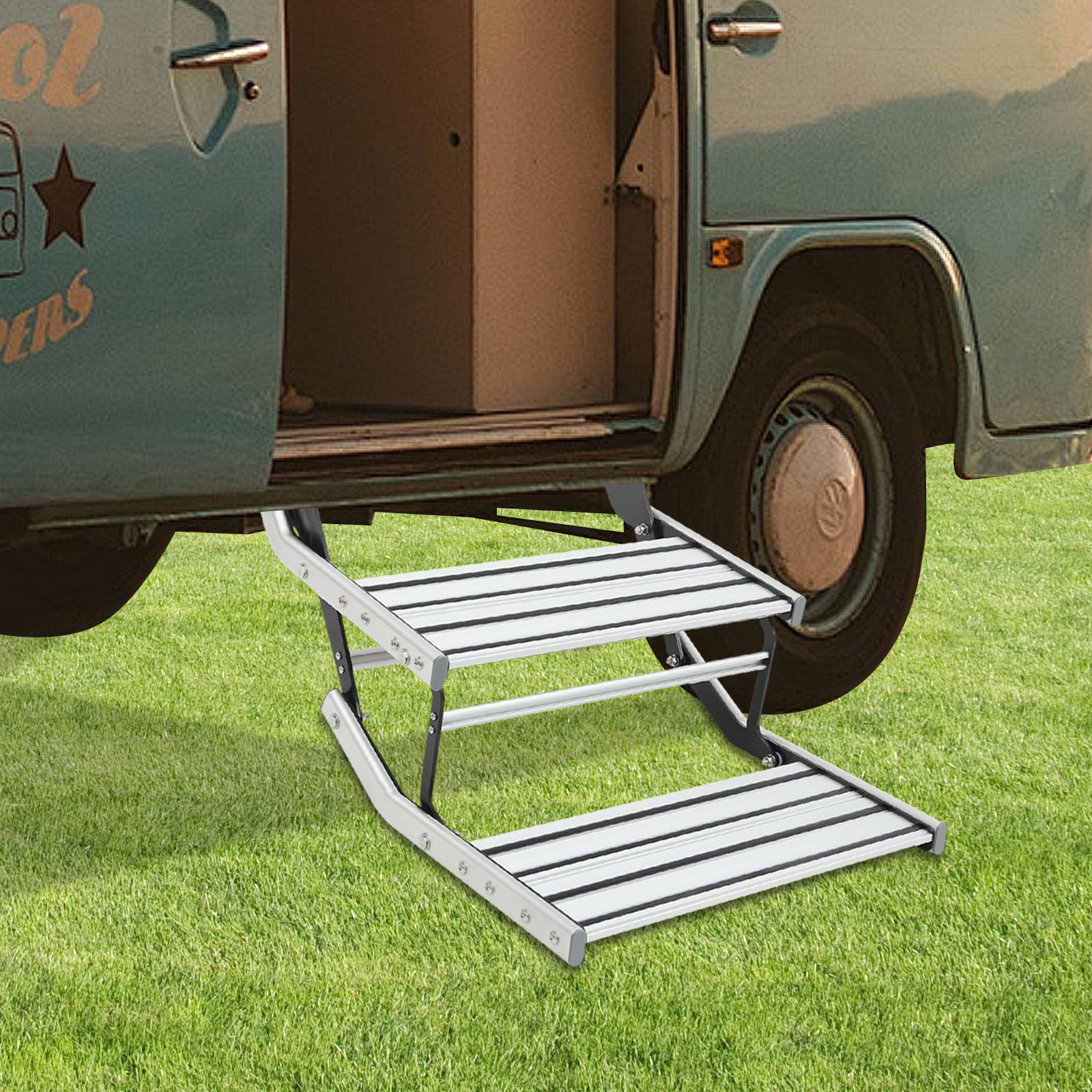 Wohnwagen Caravan Boot Camping Doppel Trittstufe Tritt Einstieg Treppe 2 Stufen