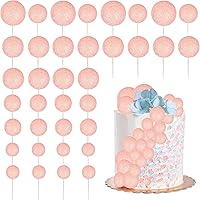 Vista 32 de 30 piezas de bolas de purpurina para tarta, mini globos, decoración de tarta, bolas de espuma, decoración de tarta de bricolaje, bolas de pastel