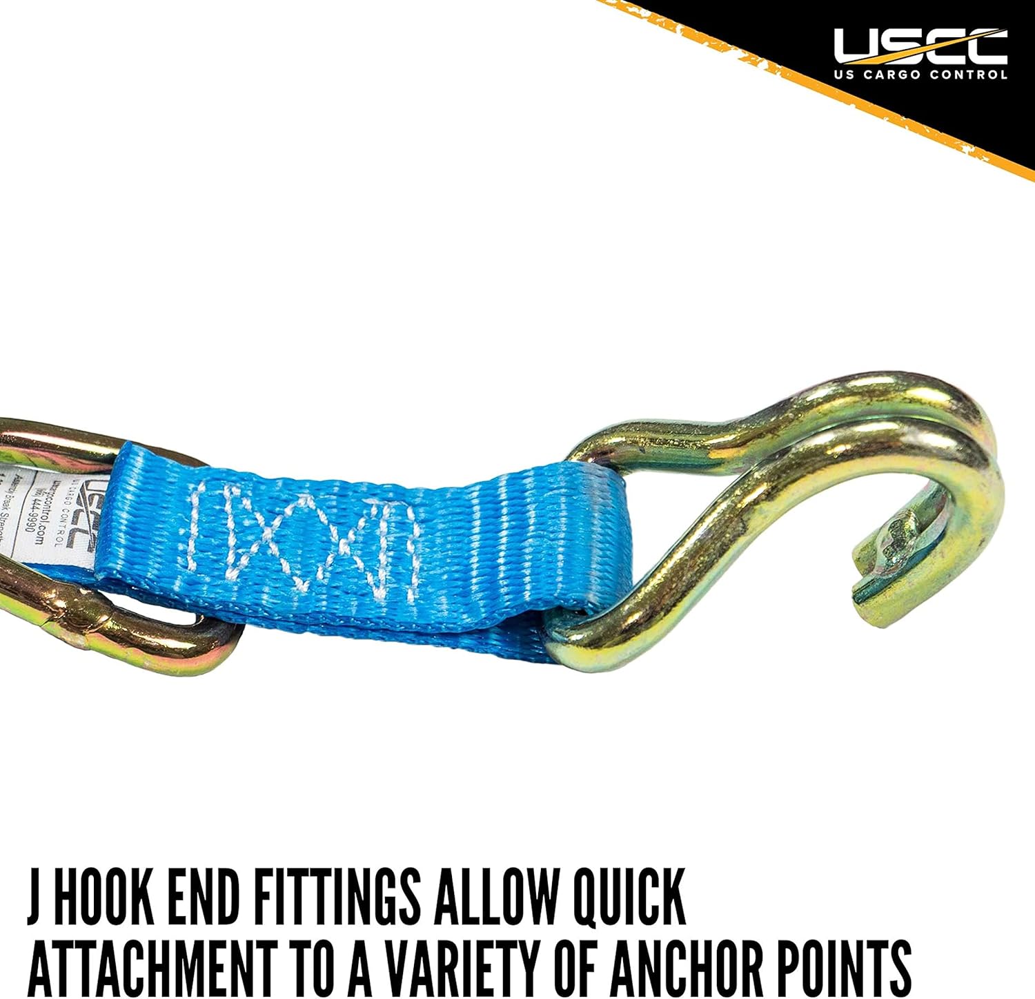 Ratchet Straps 1"x10 Ft 2-Pack – Blue J Hook & D-Ring view 5