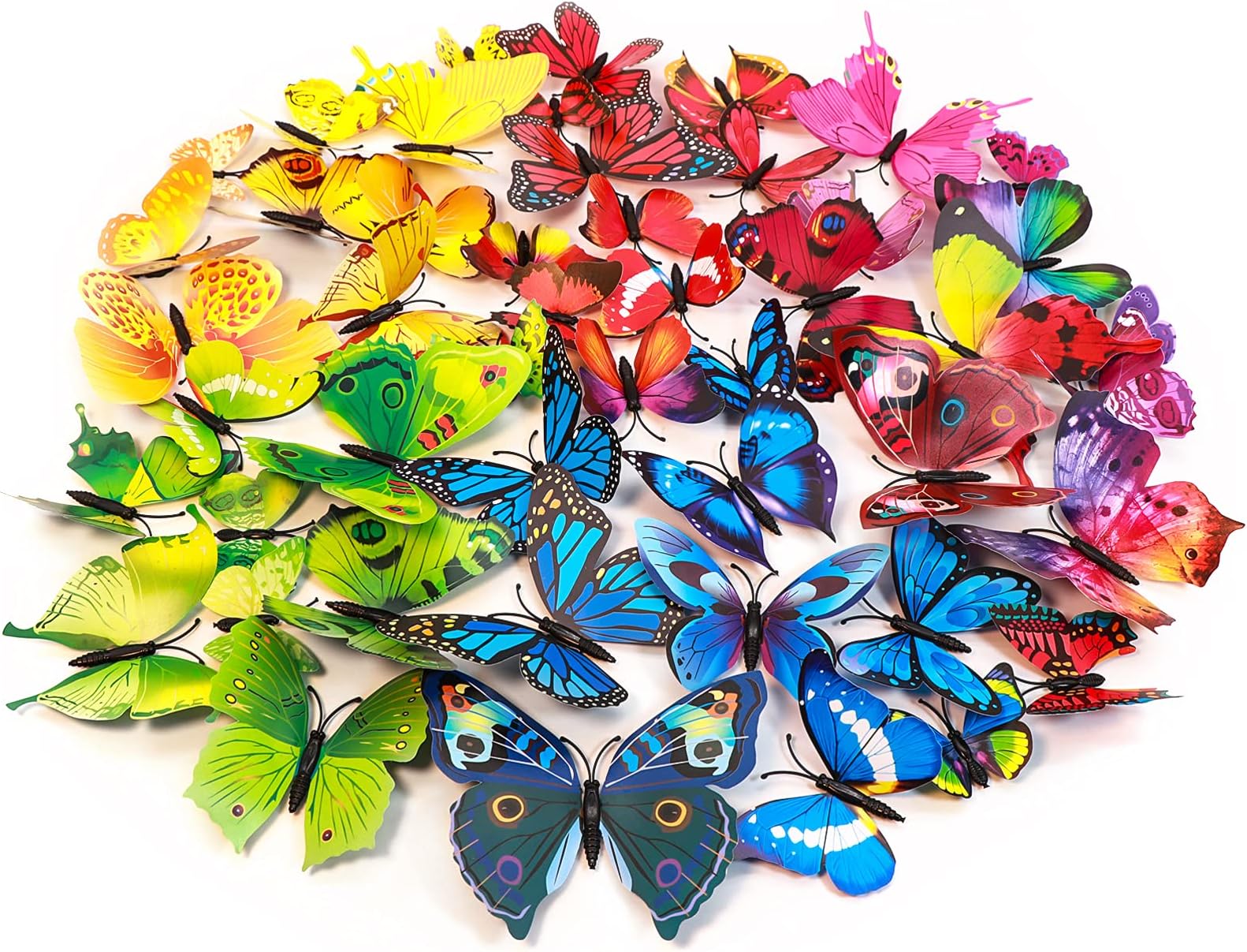 72 PCS 3D Butterfly Wall Stickers Removable Butterfly Wall Decals Stickers for Room Decoration