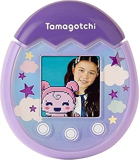 Tamagotchi 42902UK Bandai Pix-The Next Generation of Virtual Reality Pet with Camera, Games and Collectable Characters-Sky, Purple