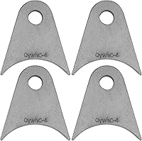 OywhC Steel Weld-On Tabs: Universal Axle Shock Mounts, 1/2" Hole, 2-11/16" H x 2-4/9" W x 1/4" Thick - Pack of 4 Heavy Duty Brackets