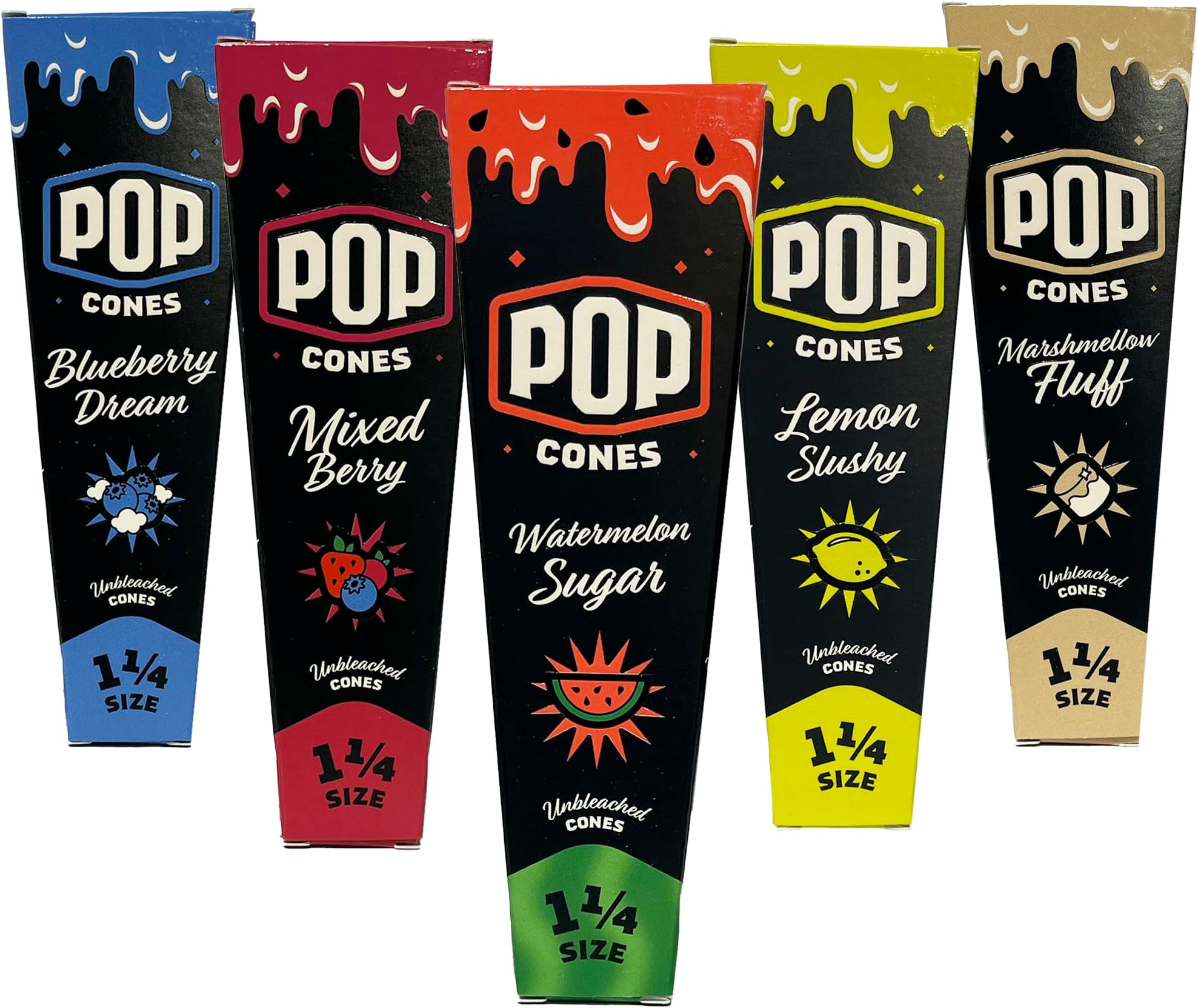 Variety Pack 2.0-1 1/4 Size, Unbleached - 5 Packs