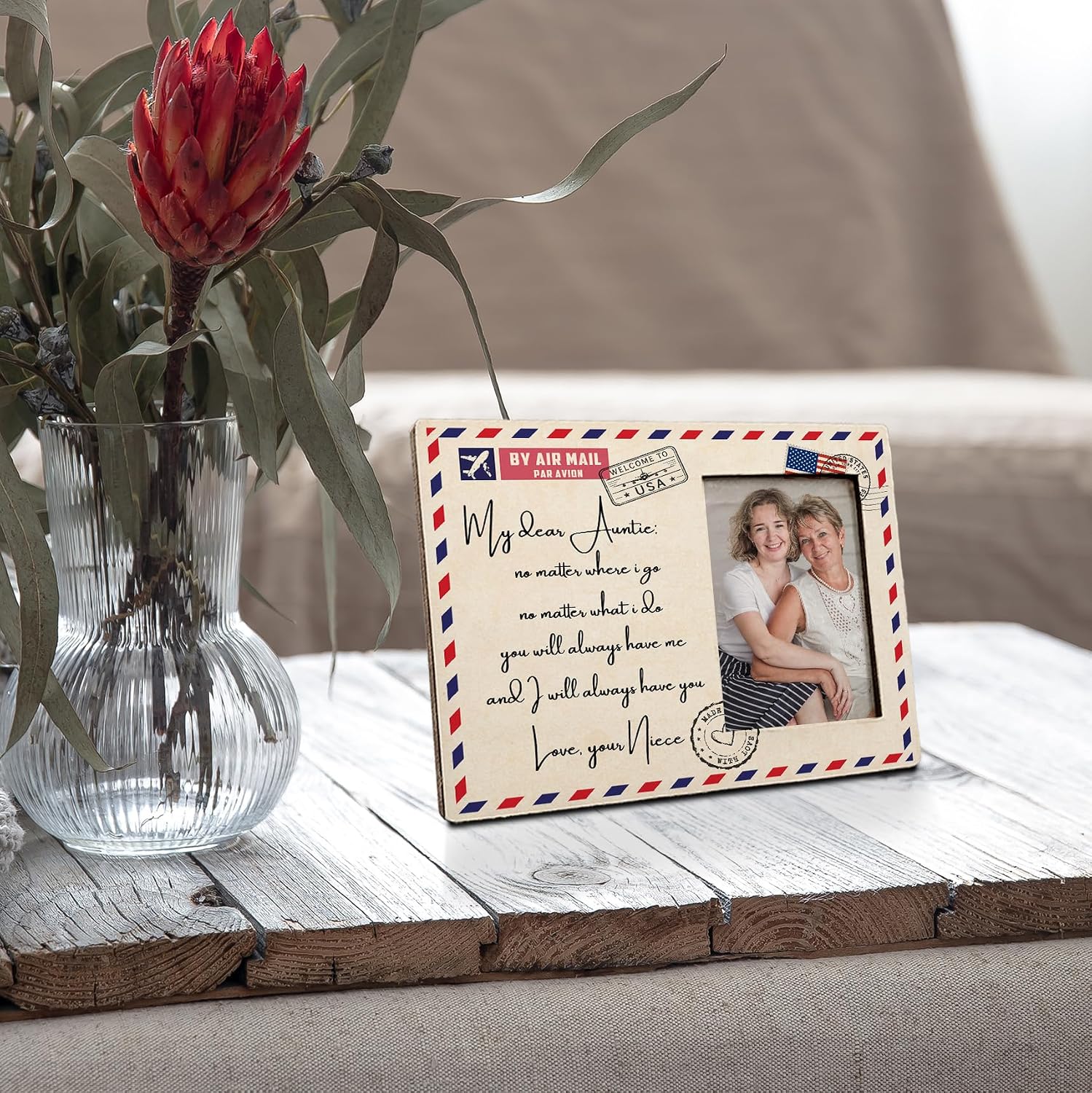 Auntie 4x6 Picture Frame, Christmas Birthday Auntie Gifts from Niece image 4