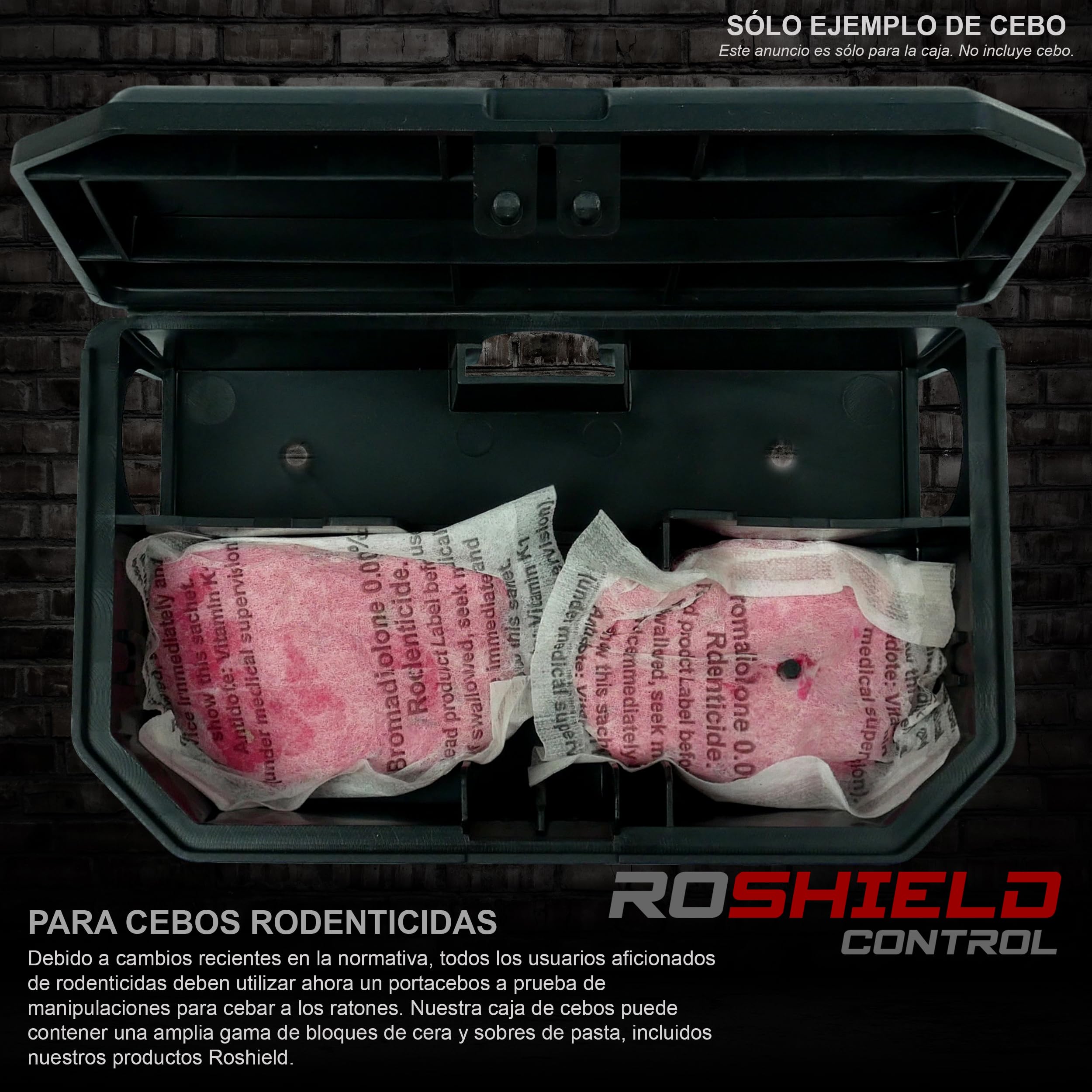 Roshield 10 latas Negras de Cebo para Ratones con precinto de Seguridad - Mantiene el Veneno para Ratones a Salvo de niños y Mascotas (vacías - no contienen Cebo para roedores)