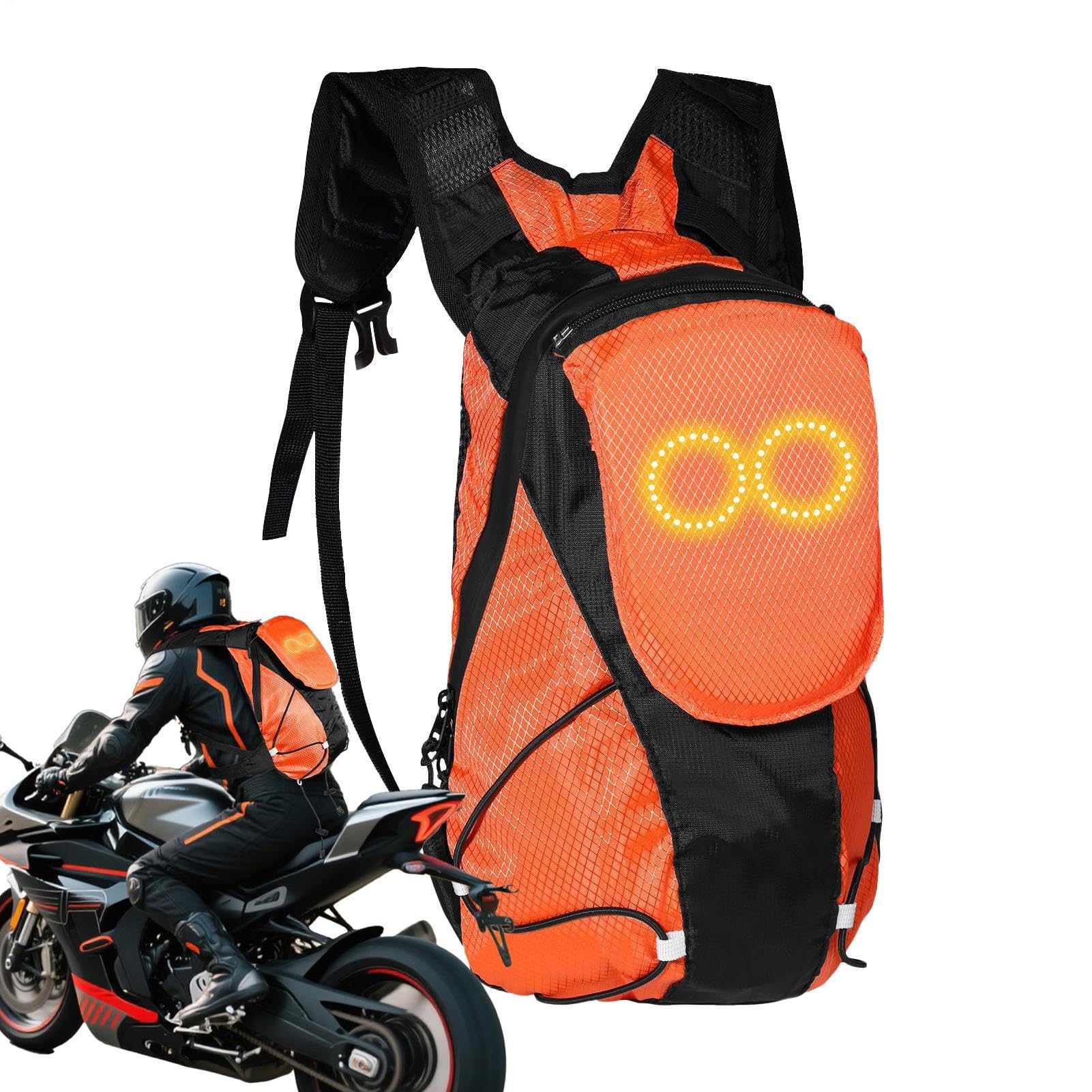 Sac à dos de cyclisme à LED pour courir et marcher la nuit sans danger