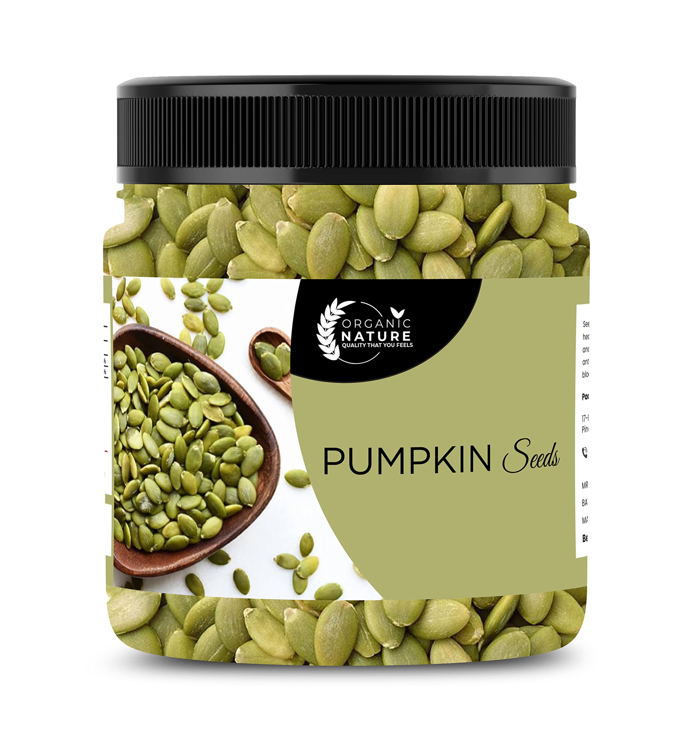 Organic Nature Pumpkin Seeds for Eating - | Kaddu Magaj Best for Weight Loss (Pack of 250 Gram) [Jar Pack] (B095NSJ9LL) Amazon Price History, Amazon Price Tracker