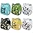 ALVABABY Baby Cloth Diaper 6 Pack with 12 Inserts One Size Cloth Diaper Covers Adjustable Washable Reusable for Baby Girls and Boys