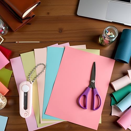 Miniatura 3 de Tijeras plegables rosas seguras y portátiles de viaje, tijeras telescópicas plegables de bolsillo con llavero para cortar, álbumes de recortes,