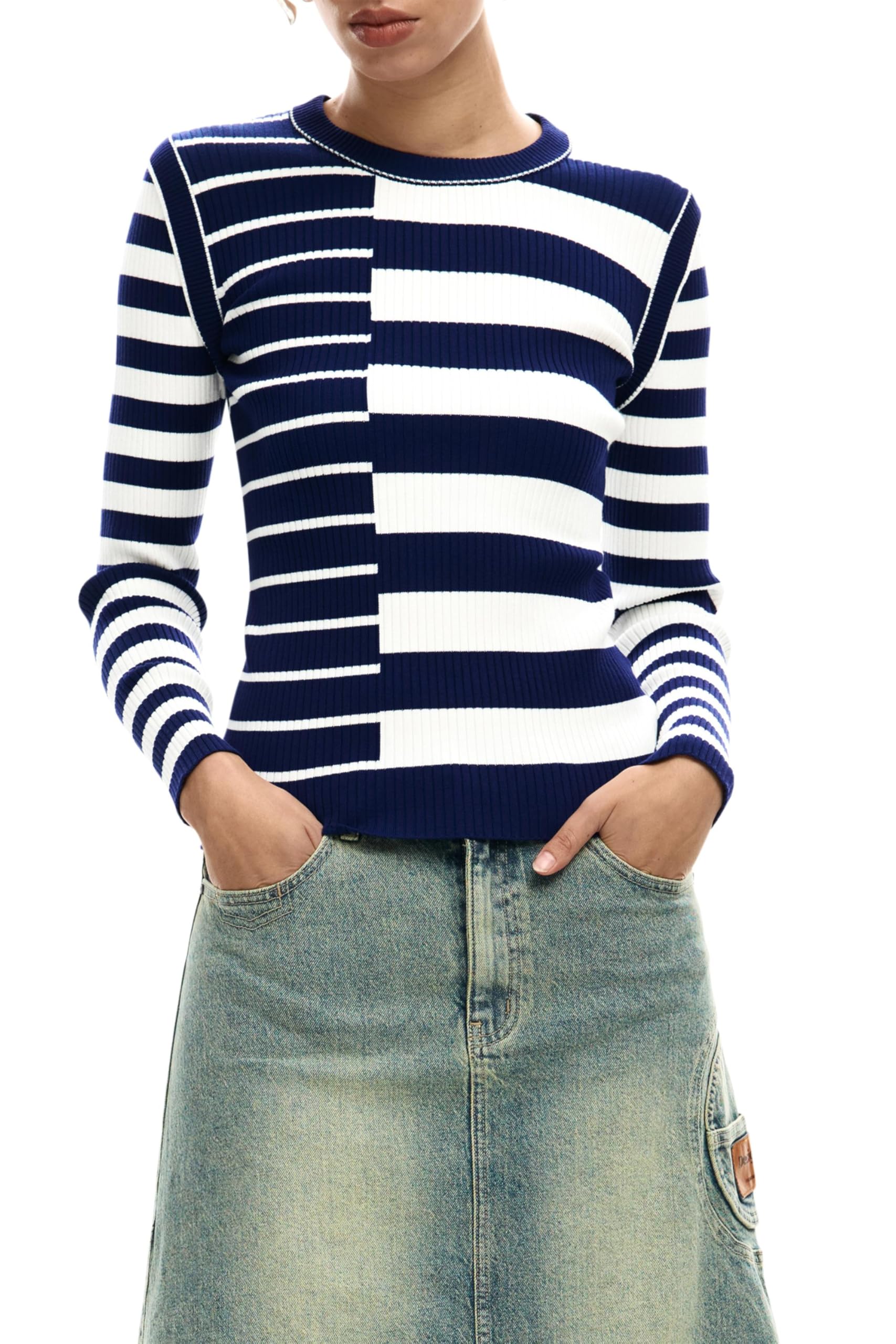 Desigual Damenpullover, Weiß, Größe S