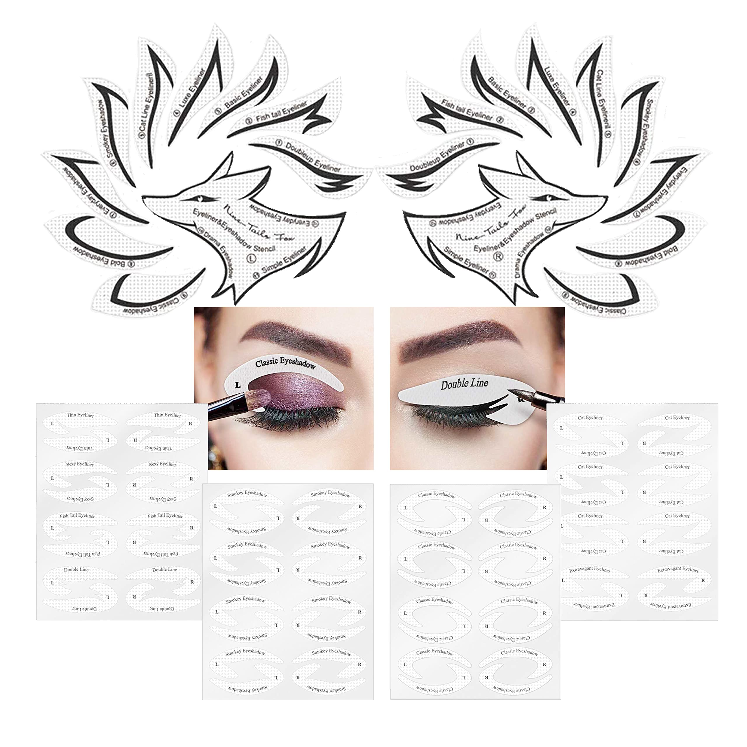 Buy Primo Lines Eyeliner Stencils & Eyeshadow Applicators Sticker Set