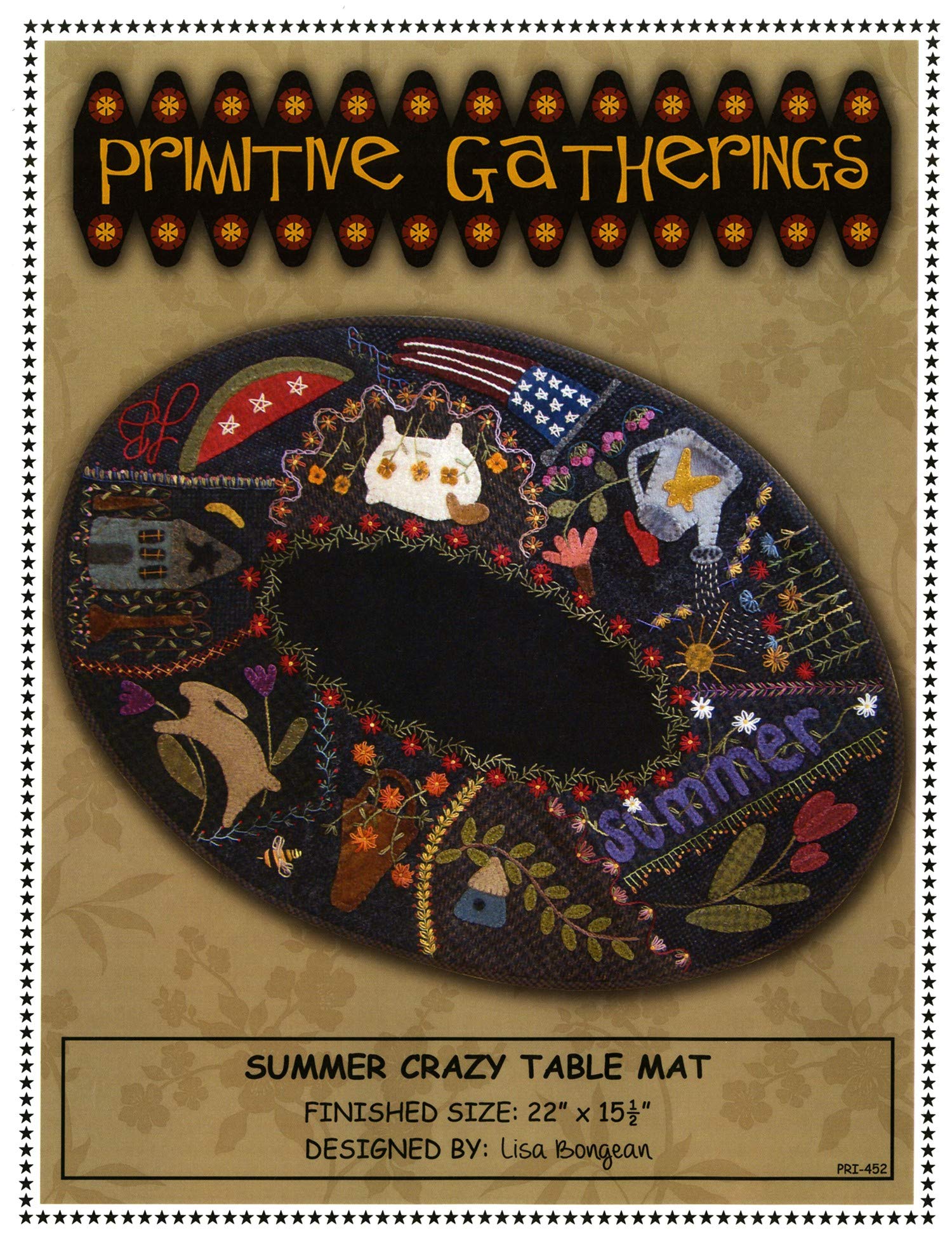 Summer Crazy Table Mat Pattern by Lisa Bongean